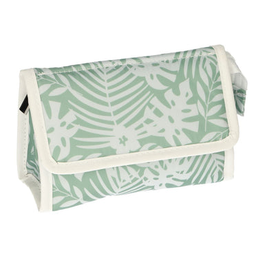 Traveller spiegeltas bladeren groen wit 16.5cm x 11cm