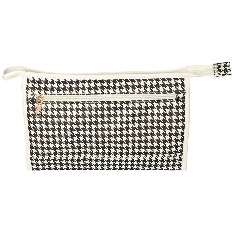 Load image into Gallery viewer, Traveller toilettas pied-de-poule 30cm x 19.5cm
