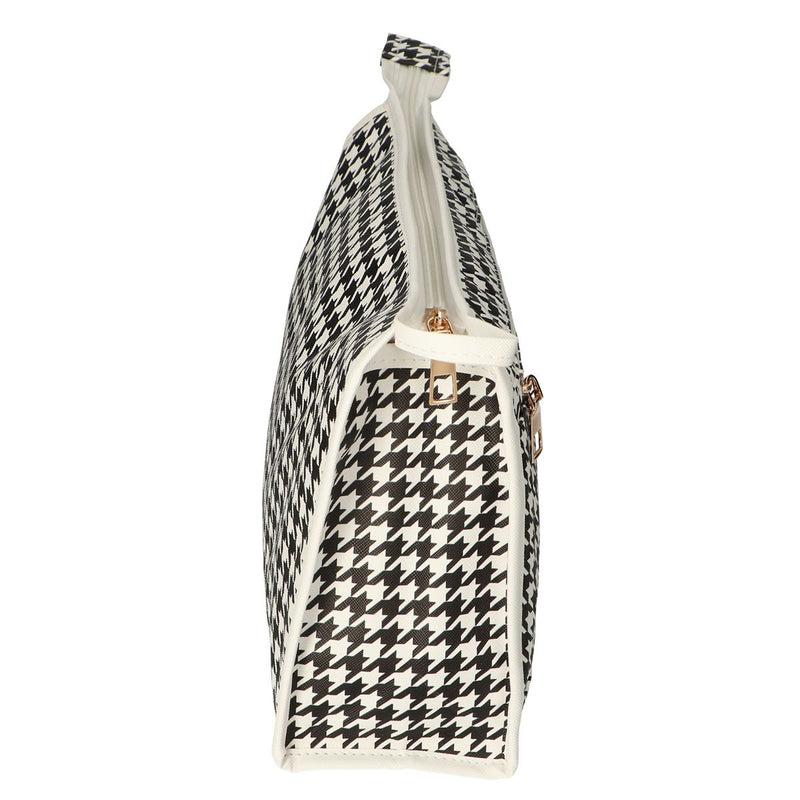 Load image into Gallery viewer, Traveller toilettas pied-de-poule 30cm x 19.5cm
