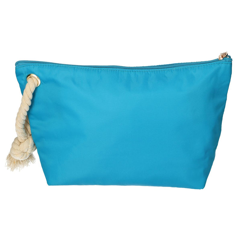 Load image into Gallery viewer, Traveller toilettas sea, sand sun blauw oranje 30cm x 19.5cm
