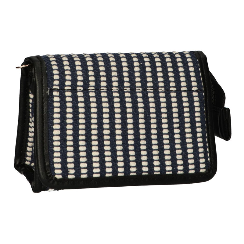 Load image into Gallery viewer, Traveller spiegeltas stripe blauw creme 16.5x11cm
