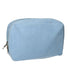 Traveller toilettas rib stof blauw 28x17cm