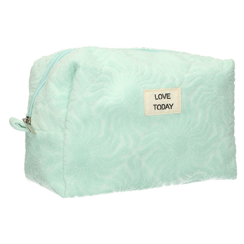 Load image into Gallery viewer, Traveller toilettas badstof sunny turquoise 21,5cm x 19cm
