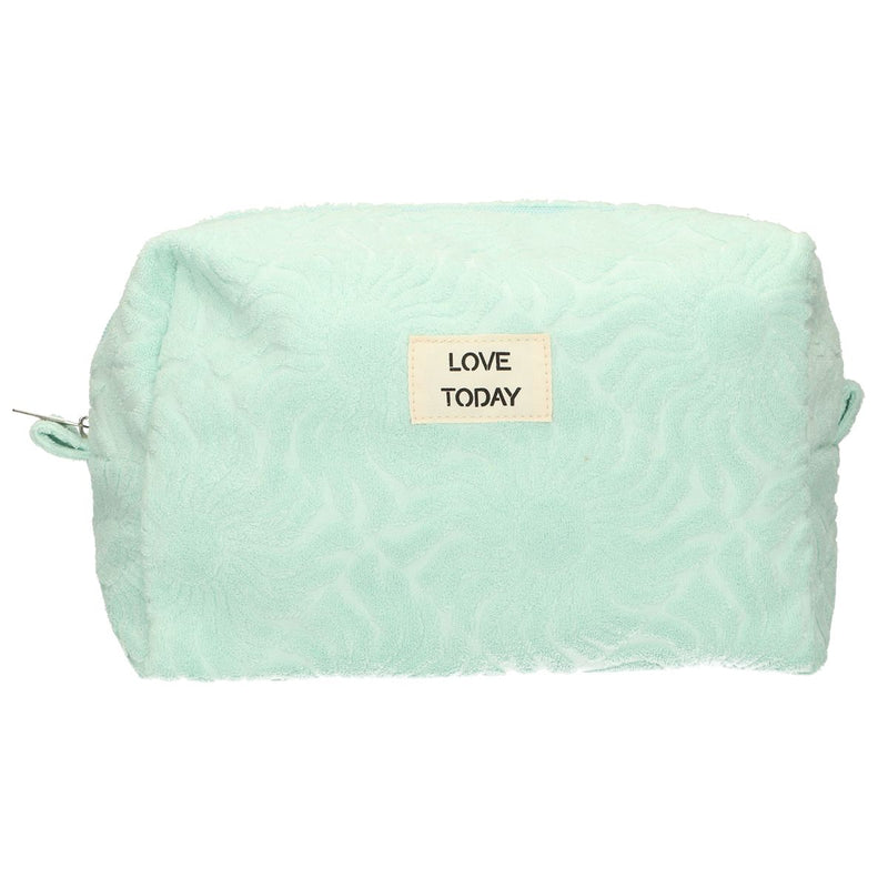 Load image into Gallery viewer, Traveller toilettas badstof sunny turquoise 21,5cm x 19cm
