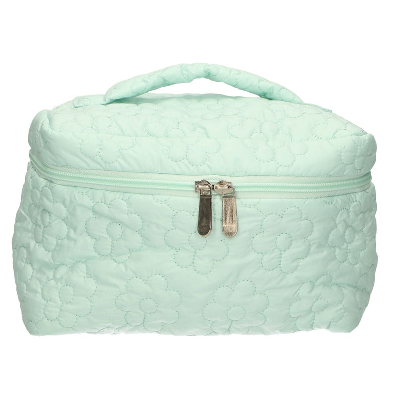 Load image into Gallery viewer, Traveller beautycase bloemen turquoise 24cm x 17cm
