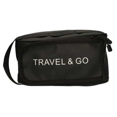 Traveller toilettas travel go zwart 15,5cm x 13,5cm