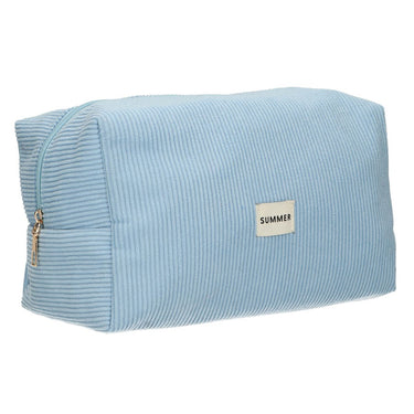 Traveller toilettas rib waterdicht blauw 24,5cm x 18,5cm