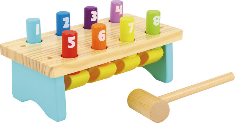 Load image into Gallery viewer, Tooky toy Houten Hamerbank 12 maanden 2-delig
