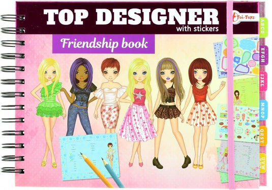 Toi-toys vriendenboek met stickers top designers