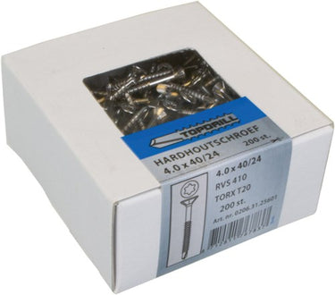 Topdrill glaslatschroef zelfborend rvs-410 lk torx tx10 3.2x50 | 200 stuks - 0207.31.17901