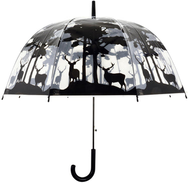 Esschert design paraplu transparant met bosprint