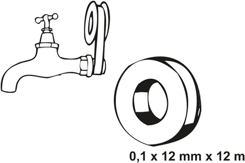 Load image into Gallery viewer, Cornat teflon lint 12x0.1mm 12m gas (5st) - tp380700
