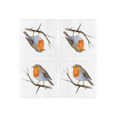 Esschert design papieren servet. roodborst 33x33cm