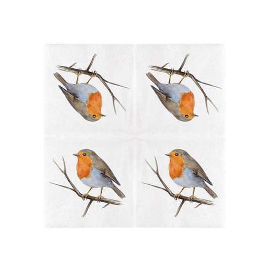 Esschert design servetten roodborst 33cm