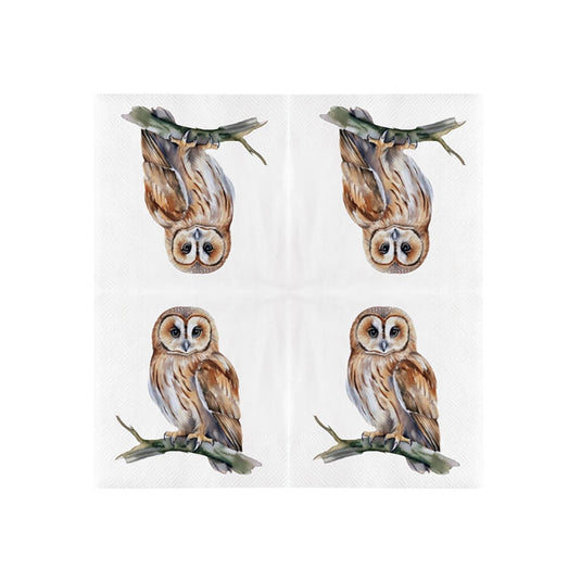 Esschert design papieren servetten uil 33x33cm