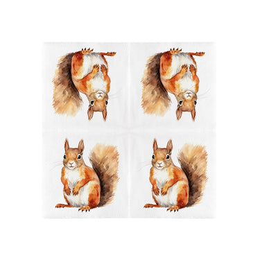 Esschert design papieren servetten eekhoorn 33x33cm fsc mix