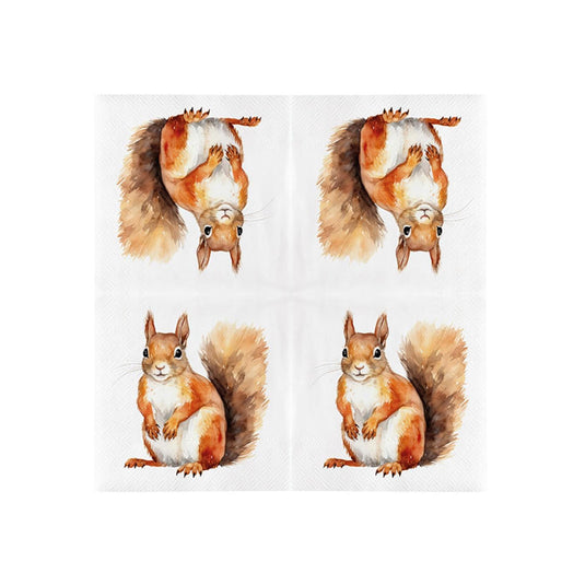 Esschert design papieren servetten eekhoorn 33x33cm fsc mix