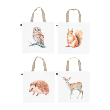 Esschert design boodschappentas aquarel bosdier ass 40x14,5x40cm pp