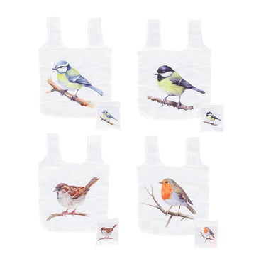 Esschert design opvouwbare tas aquarel vogel ass. 39,3x4,5x57,3cm polyester