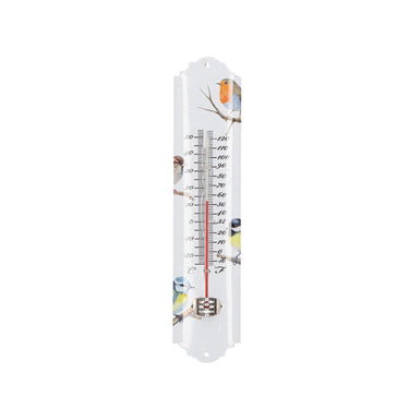Esschert design thermometer aquarel vogels 6,3x1,0x29,5 cm ijzer