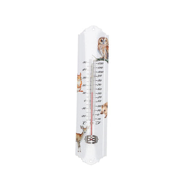 Esschert design thermometer aquarel bosdieren 6,3x1,0x29,5 cm ijzer
