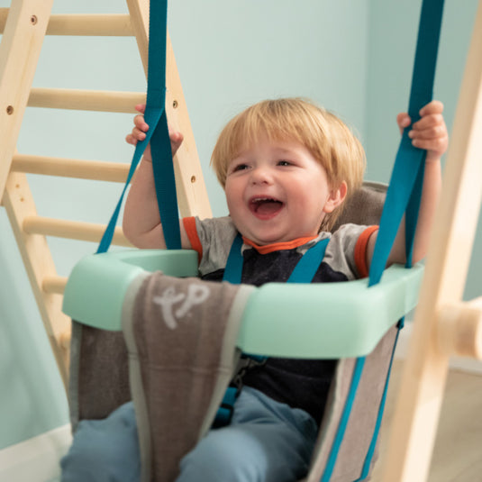 Tp toys Active-Tots Houten Klimrek met Schommel vanaf 6 Maanden