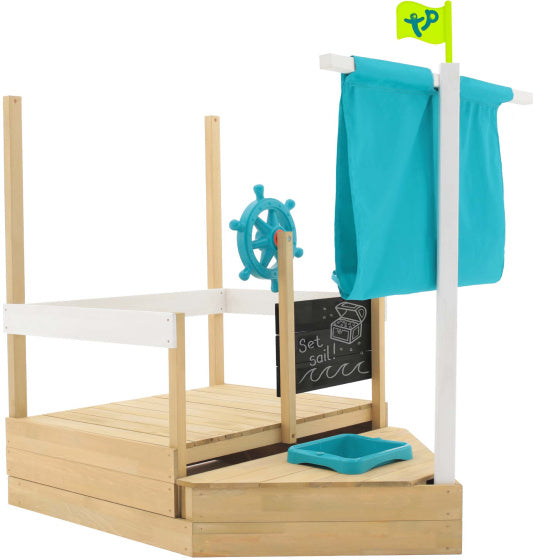 Load image into Gallery viewer, Tp toys Ahoy Houten Speelboot met Uitschuifbare Zandbak Accessoires
