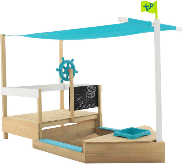 Load image into Gallery viewer, Tp toys Ahoy Houten Speelboot met Uitschuifbare Zandbak Accessoires
