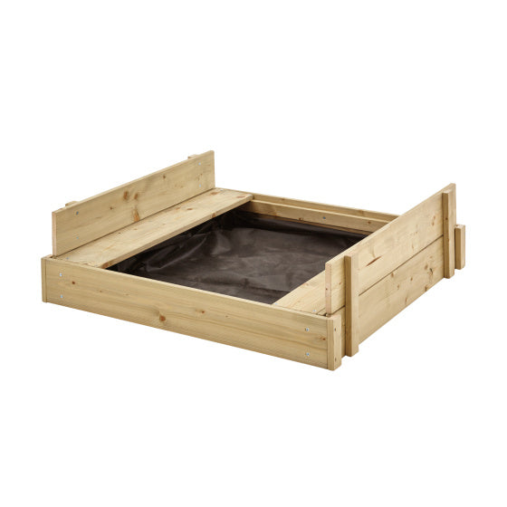 Load image into Gallery viewer, Tp toys Houten Zandbak met Deksel, Zitbankjes Bodemfolie
