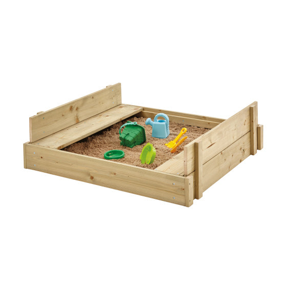 Load image into Gallery viewer, Tp toys Houten Zandbak met Deksel, Zitbankjes Bodemfolie
