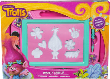 Bongers speelgoed trolls magische tekenbord, met sjablonen van de trolls als voorbeeld