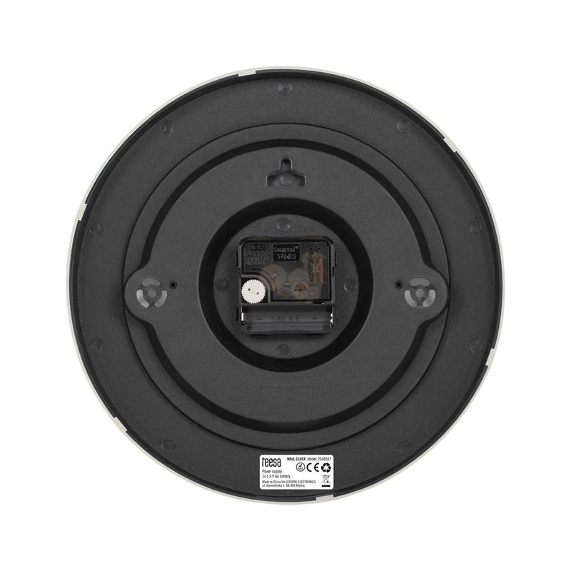 Load image into Gallery viewer, Teesa wandklok ø25cm wit
