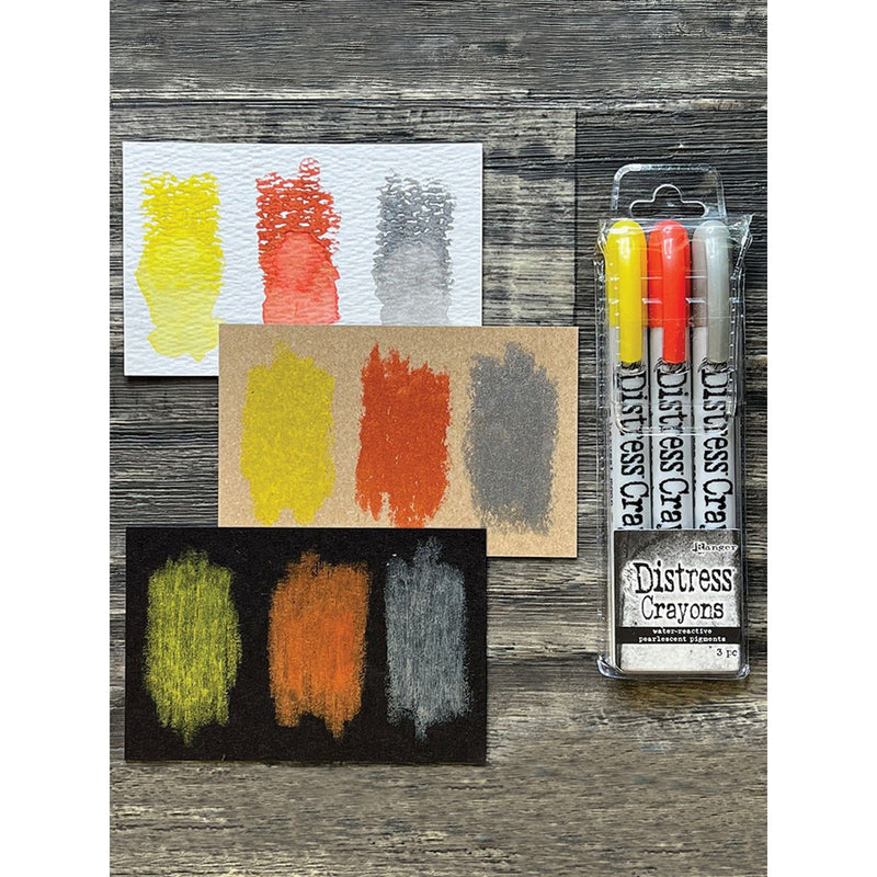 Load image into Gallery viewer, Ranger ink ranger • tim holtz distress pearl crayons halloween set 3
