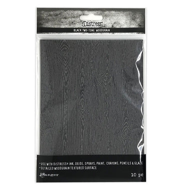 Ranger ink ranger • tim holtz distress halloween woodgrain cardstock black 10sheets