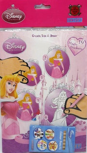 Van der doelen disney princess raamstickers met panorama om in te kleuren