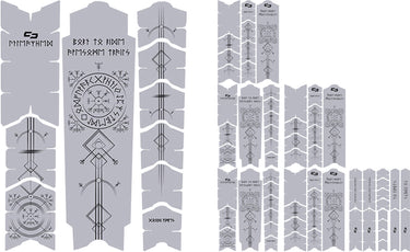 Unleazhed unscratch frame protector film - runes of shred black matt
