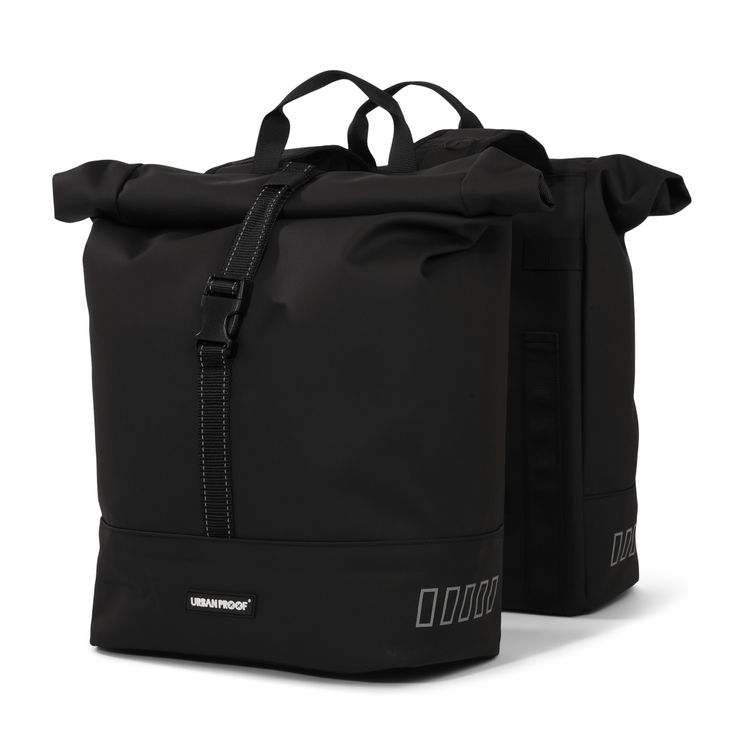 Load image into Gallery viewer, Urbanproof tas double roll up recycle 38l zwart
