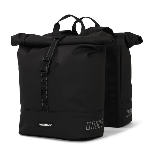 Urbanproof tas double roll up recycle 38l zwart