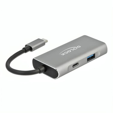 Delock external usb 3.2 gen 2 usb type-c hub usb-hub (grijs)