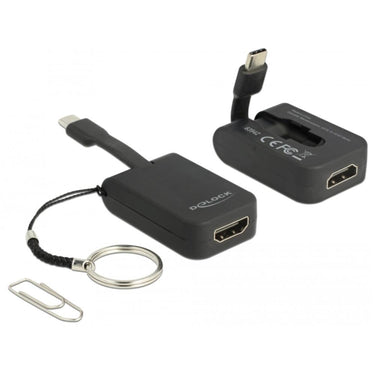 Delock usb-c > hdmi adapter sleutelhanger (zwart, 4k 30hz)