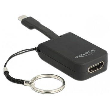 Delock usb-c > hdmi adapter sleutelhanger (zwart, 4k 30hz)