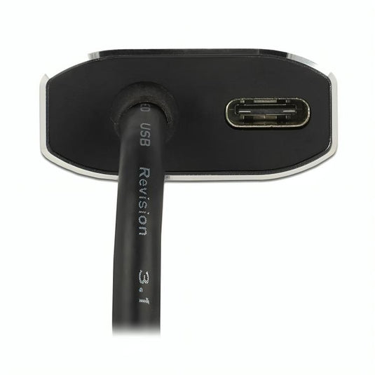 Delock usb-c (male) > mini displayport (female) met pd functie adapter (donkergrijs, 0,2 meter)