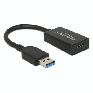 Delock converter usb-a 3.1 > usb-c adapter (zwart, 0,15 meter)