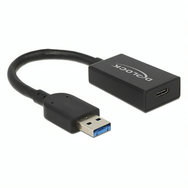 Delock converter usb-a 3.1 > usb-c adapter (zwart, 0,15 meter)
