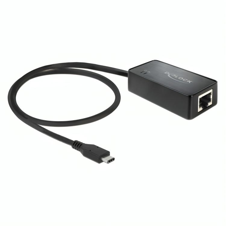 Load image into Gallery viewer, Delock usb-c - gigabit lan adapter (zwart)
