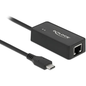 Delock usb-c - gigabit lan adapter (zwart)