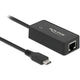 Delock usb-c - gigabit lan adapter (zwart)