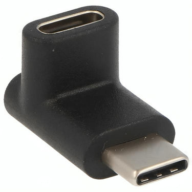 Goobay usb-c (male) naar usb-c (female) 90° adapter (zwart)