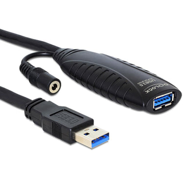Delock usb 3.0 actieve verlengkabel (zwart, 10 meter)