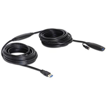 Delock usb 3.0 actieve verlengkabel (zwart, 10 meter)